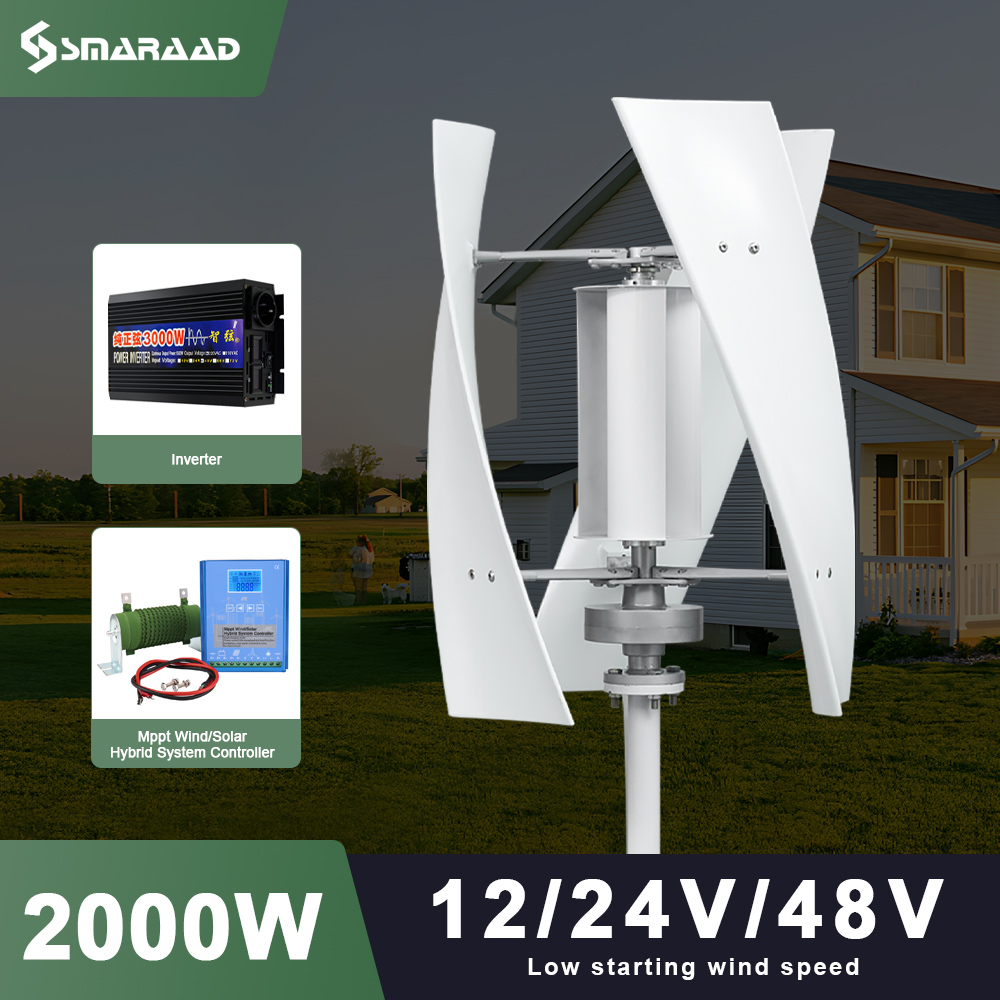 Renewable Energy Model - 2000W 2KW Dikey Eksenli Rüzgar Türbini