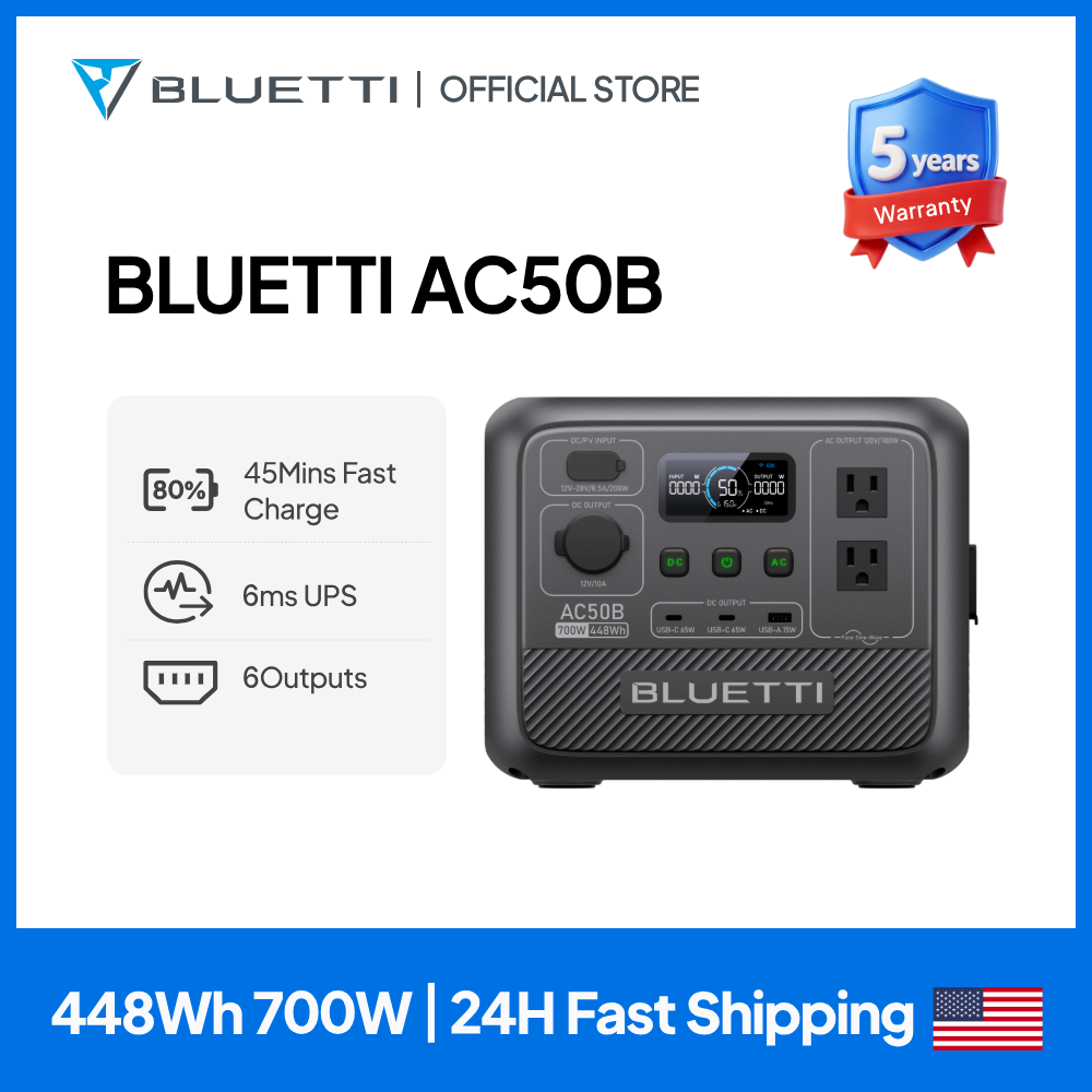 Lifepo4 Battery Pack - BLUETTI AC50B Taşınabilir Güç İstasyonu 700W